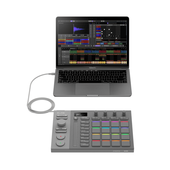 ALPHATHETA SLAB MIDI kontroler za produkcijo glasbe (Serato Studio kontroler)