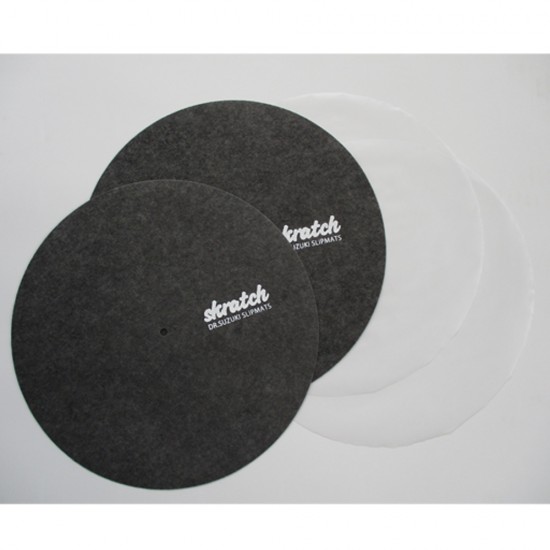 DR. SUZUKI 12" SKRATCH SLIPMATS slipmati za scratch DJ-je (par)