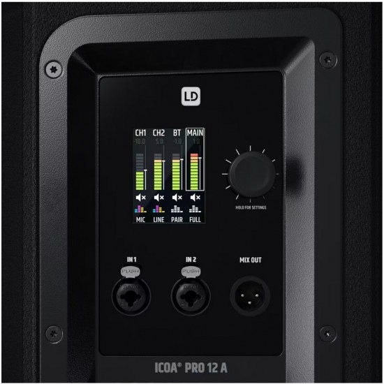 LD SYSTEMS ICOA 12 A PRO | 12" ACTIVE BT Coaxial High-Performance PA SPEAKER
