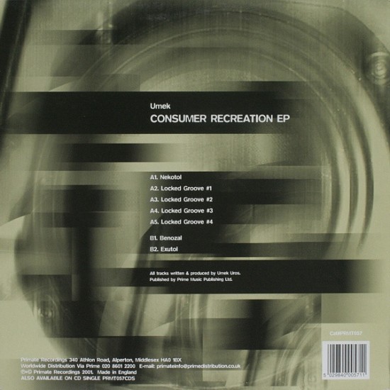 Umek - Consumer Recreation EP - PRIMATE