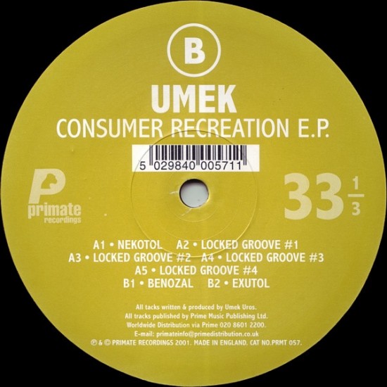 Umek - Consumer Recreation EP - PRIMATE