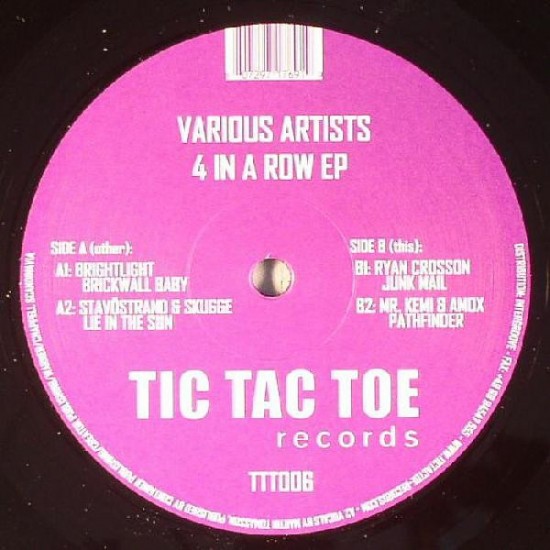 VARIOUS – 4 IN A ROW EP - TIC TAC TOE RECORDS – TTT006