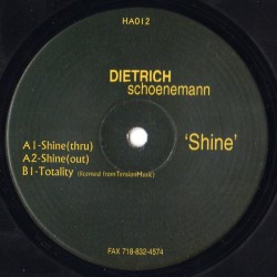 DIETRICH SCHOENEMANN - SHINE - HIDDEN AGENDA - HA012