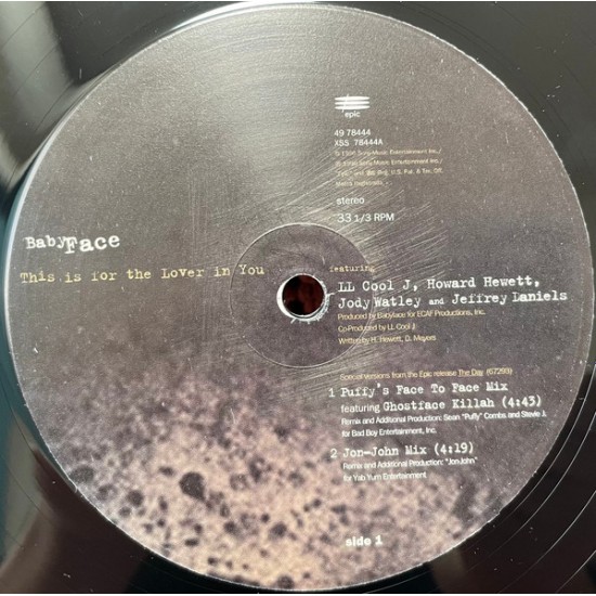 BABYFACE – THIS IS FOR THE LOVER IN YOU (THE REMIX 12") - EPIC