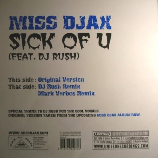 MISS DJAX - Sick Of U (DJAX-UP-380)