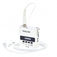 TASCAM DR-10L WHITE COMPACT DIGITAL AUDIO RECORDER WITH LAVALIER MICROPHONE