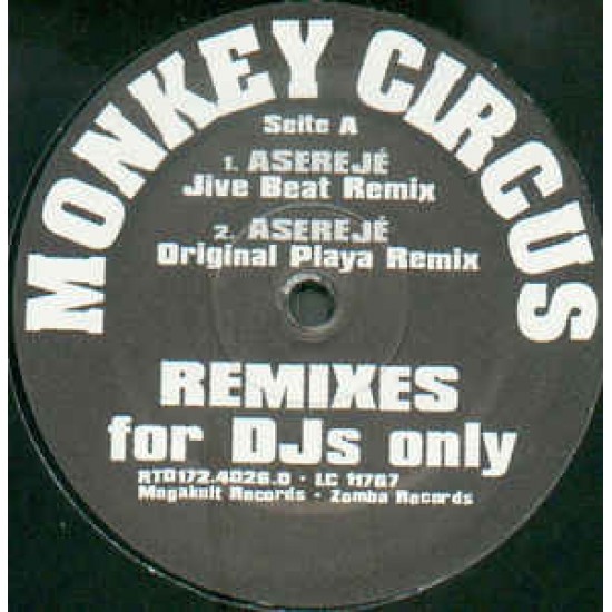 MONKEY CIRCUS - REMIXES 4 DJS ONLY - WHITE LABEL