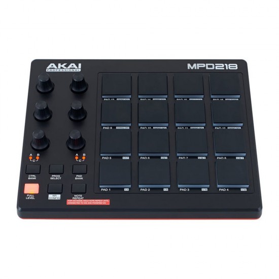 AKAI MPD218 USB MIDI PAD CONTROLLER