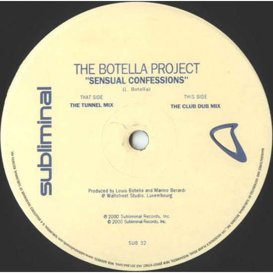 THE BOTELLA PROJECT - SENSUAL CONFESSIONS LUIS BOTELLA & MARINO BERARDI - SUBLIMINAL 32