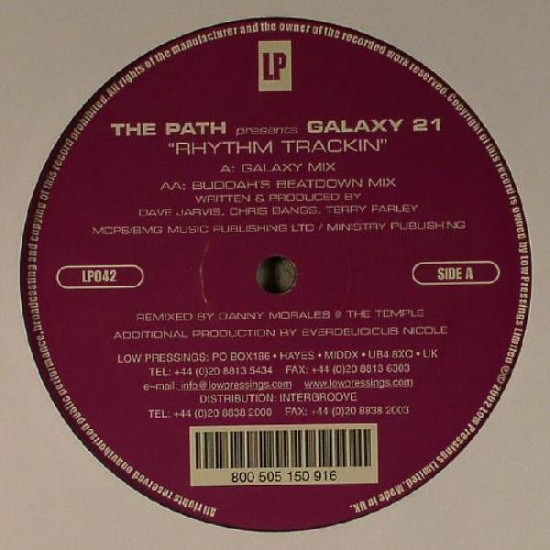 THE PATH PRESENTS  GALAXY 21 - RHYTHM TRACKIN - LOW PRESSINGS REC