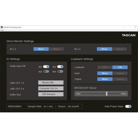 TASCAM US-2X2 HR USB AUDIO INTERFACE