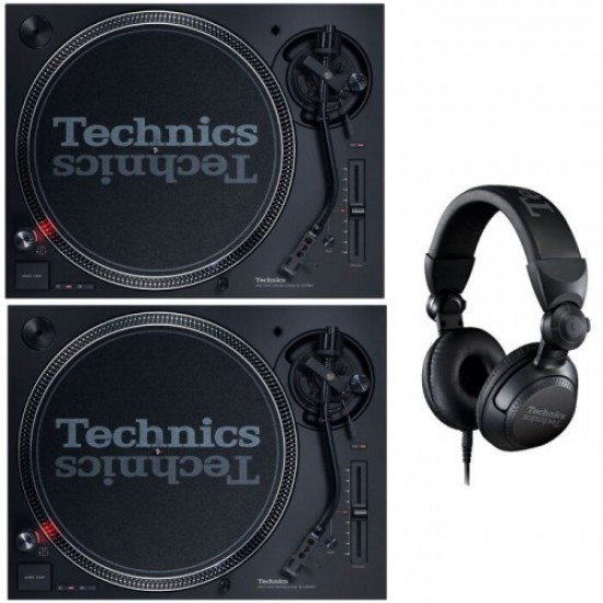 2X TECHNICS SL 1210 MK7 PLUS TECHNICS EAH-DJ1210 DJ SLUŠALKE VINYL SET
