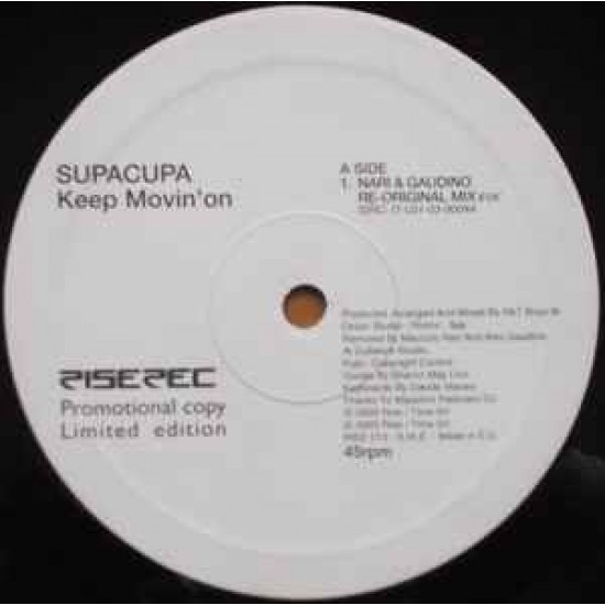 SUPACUPA - KEEP ON MOVIN - RISE REC
