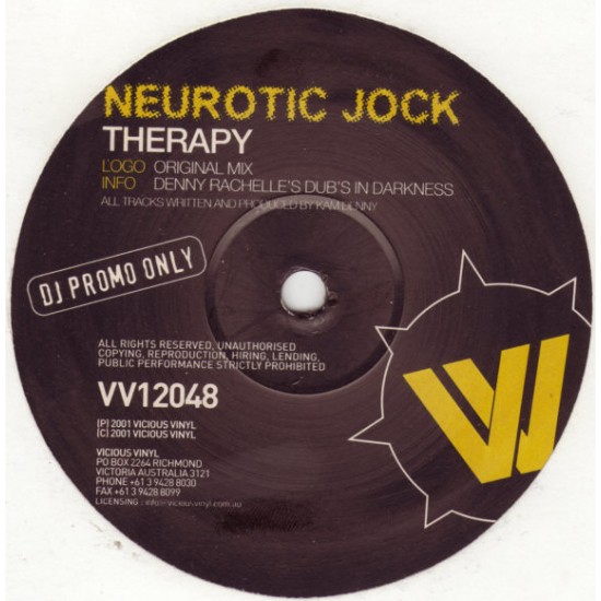 NEUROTIC JOCK - THERAPY 2ND SESSION REMIXES - VICIOUS VINYL REC 