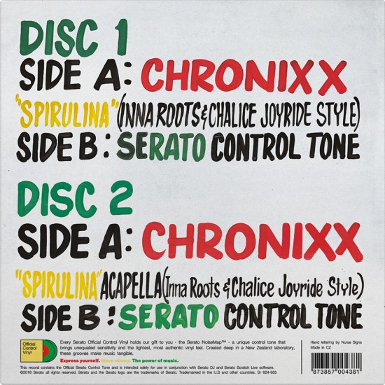 SERATO 2x7" Control Vinyl Chronixx Spirulina