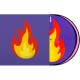 SERATO 2x12" Emoji Picture Vinyl natis "Flame/Record"