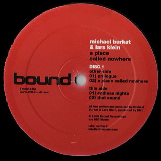 Michael Burkat & Lars Klein – A Place Called Nowhere (Disc 1) – 12" Vinyl