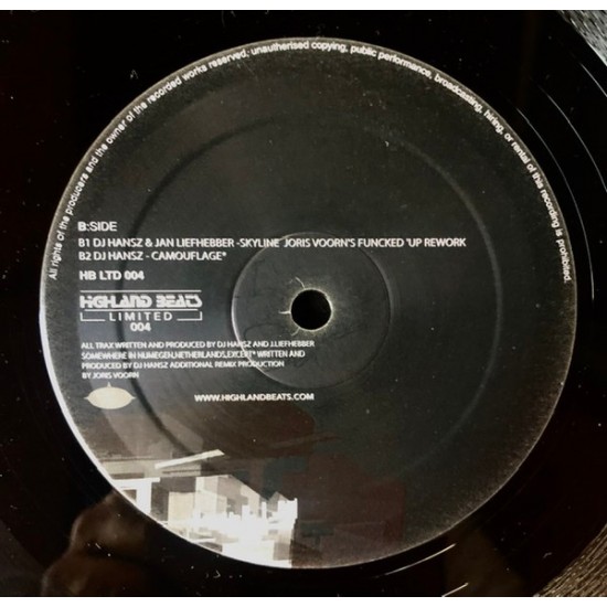 DJ Hansz & Jan Liefhebber – Skyline EP (incl. Joris Voorn remix) – HB LTD 004 (12" Vinyl)
