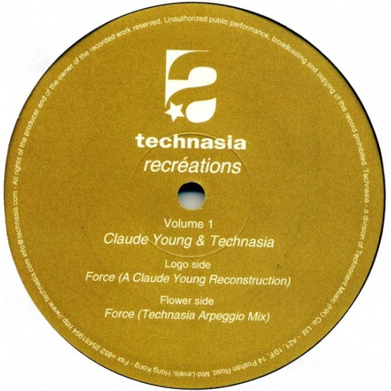 Technasia – Recréations (Volume 1) (incl. Claude Young remix) – tax01 (12" Vinyl)