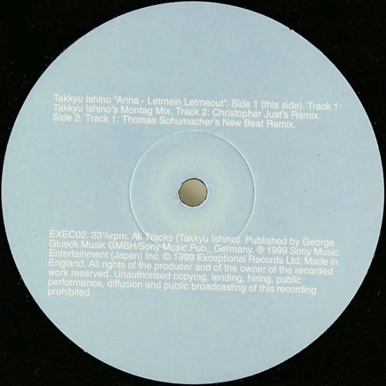 Takkyu Ishino – Anna - Letmein Letmeout | 12" Vinyl