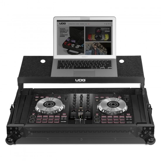 UDG Ultimate Flight Case Multi Format XL Black MK3 Plus Laptop Shelf