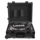 UDG Ultimate Flight Case Multi Format Turntable Black MK2 Plus Trolley And Wheels