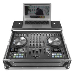 UDG Ultimate Flight Case NI Traktor Kontrol S4 MK3 Silver Plus Laptop Shelf